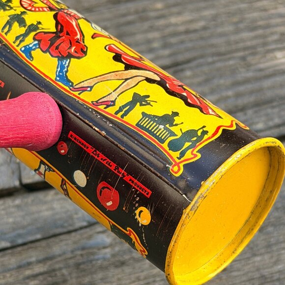 Vintage 1950's Kirchhof Tin Litho "Life of The Party" Noisemaker New Years Eve - Picture 9 of 12